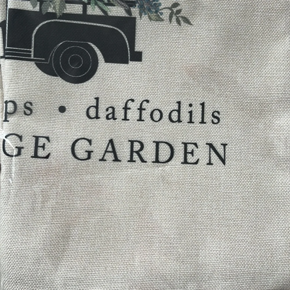 NWT Set of 4 cottage core linen canvas 18in square pillow covers